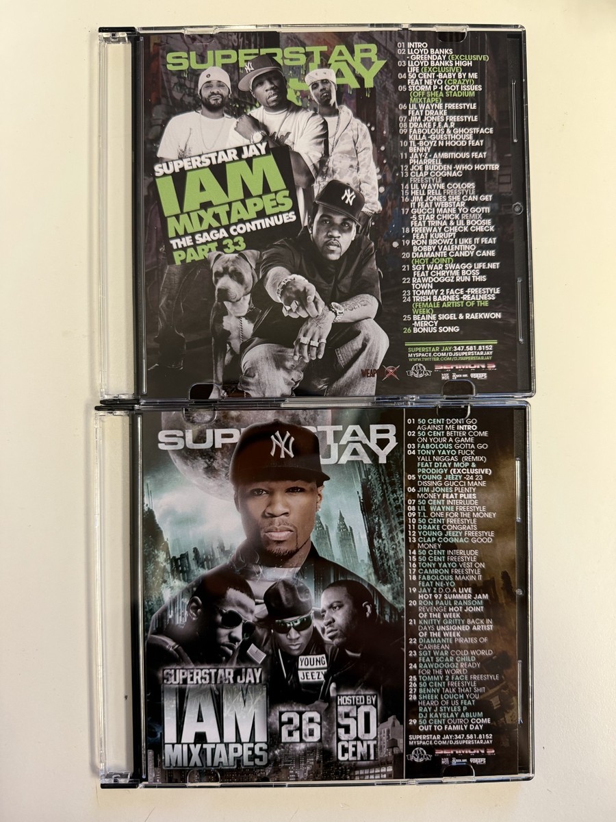 2X DJ SUPERSTAR JAY I AM MIXTAPES NYC HIP HOP MIXTAPE MIX CD LOT
