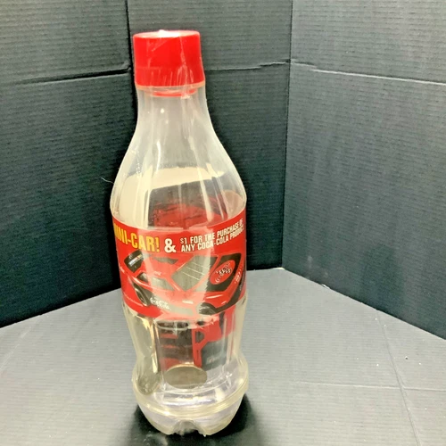 Vintage 2003 Coca-Cola Promotional Collectible Bottle with Die Cast car inside