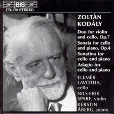 ZOLTAN KODALY - Duo For Violin  Cello - CD -  Excellent Condition 
