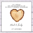 5th Anniversary Card -5th Wedding Anniversary-Wood Anniversary Card-Personalised
