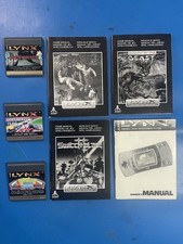Atari Lynx Lot – Pit-Fighter, Pinball Jam, Checkered Flag + Manuals - Working!
