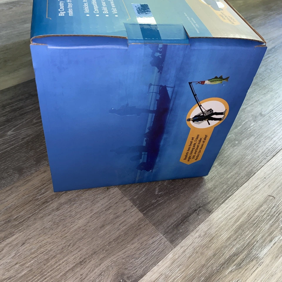 Big Country Toys NEW Bass Boat With Angler Fish Fishing Pole & Boat Trailer - Image 4 of 4