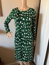 vtg Diane von Furstenberg Muriel green leopard silk jersey dress 4