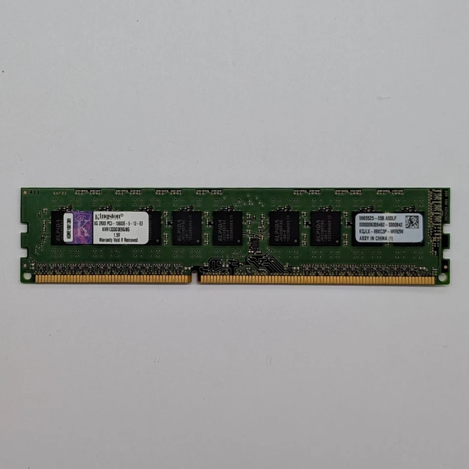 Kingston Mémoire PC DDR3 8 Go 1333 MHz UDIMM 1,5 V non-ECC KVR1333D3E9S/8G - Photo 1/1