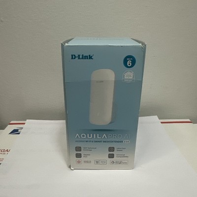 Unused D-Link AQUILA PRO AI AX3000 Wi-Fi 6 Smart Mesh Extender - E30
