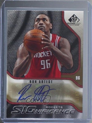 2009-10 SP Game Used Significance Gold /10 Metta World Peace Ron Artest Auto y8a