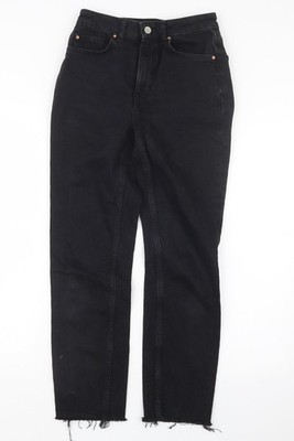 Denim Co. Damen schwarz Denim gerade Jeans Größe 8 L27 in