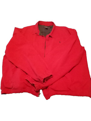 Vintage Polo Ralph Lauren Harrington Plaid Lined Red Jacket USA MADE Mens XXL