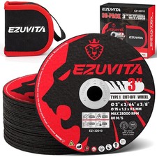 30-Pack 3-inch Cut Off Wheels Ultra Thin Discs for Cutting Steel, INOX, Stone,