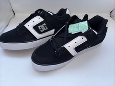 DC Pure 300660-BW6 Mens 13 Black/White Leather Lace Up Skate Inspired Shoes New