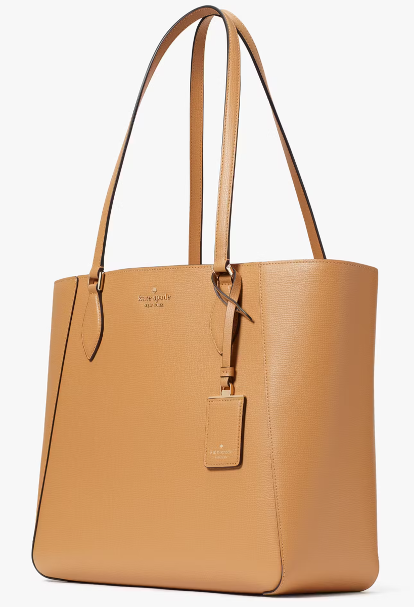 Kate spade バック Kate Spade Poppy Large Brown Yellow Leather Tote Purse KF388 Bag