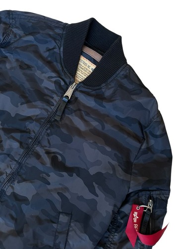 Men’s Alpha Industries Jacket MA-1 Camo Camouflage Bomber Flight Aviator Medium - Picture 3 of 11