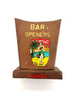 Vintage Hawaii Bar Openers Wood Holder Hula Girl Ocean Palm Tree  — photo 1