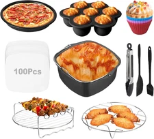 Air Fryer Accessories for Cosori, 10 Piece Square Accessories for COSORI 5.8 QT 