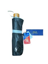 Ralph Lauren Women Fashion Accessories Tag Polo Folding Umbrella Black Limited E