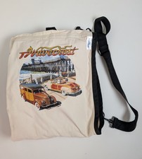 Rare Sun  Sand Bag Wavecrest Towel Backpack 63x35 Vintage 90s/00s Woodie