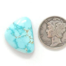 Natural Webbed Carico Lake Turquoise Single Free Form Cabochon 12.3 Carats