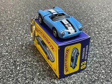 Fits 1955 Porsche 550 Spyder Keychain Blue Hot Wheels Matchbox