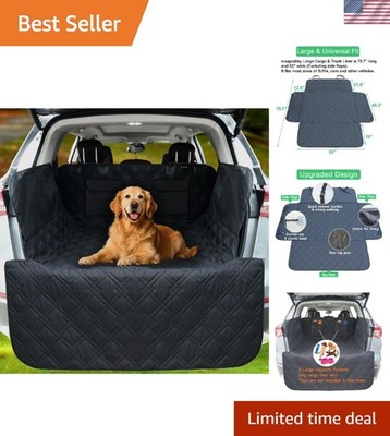 Protective Dog Cargo Liner - 53x80 Non-Slip Cover with Large Storage Pockets