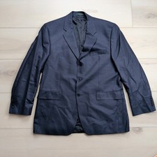 Lauren Ralph Lauren Blazer Sport Coat Mens 42R Silk Wool Navy Blue Suit Canada