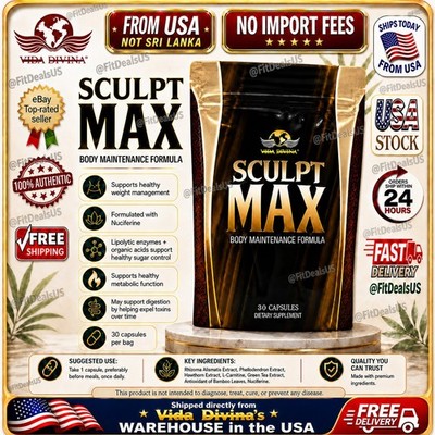 Sculpt Max 30 Vegan Capsules Weight Control Metabolism Support NIB  US Seller 