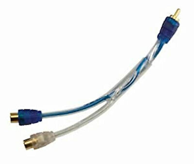 Scosche Ercamy 1 Male to 2 Female 8'' Rca Y Splitter Oxygen Free Copper