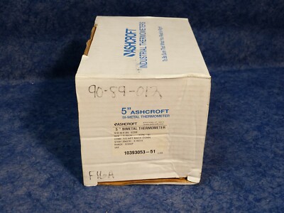 Ashcroft 5'' Bimetal Thermometer 50 EI 60 R 060 0/200F 0-200 Degrees