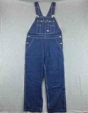 Big Smith Men's Rigid Blue Denim Bib Durable Comfort Fit Overall Size 34x28