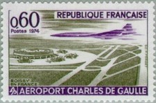FRANCE - 1974 - Opening of Charles de Gaulle Airport, Roissy - MNH - Scott #1391