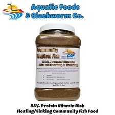 Community Tropical Fish Food 55 Protein Vitamin Rich Floating/Sinking Powders