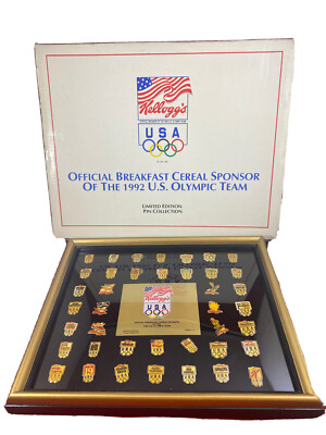 Kellogg s Official Breakfast Cereal Sponsor 1992 US Olympic Team Pin Collection 