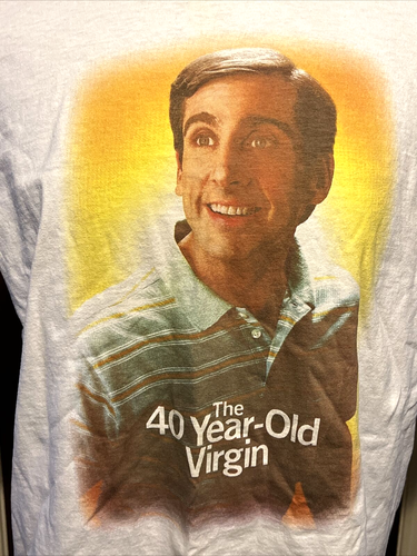 T-shirt vintage 40 anni Virgin Promo Ringer grande Carell Rogan Rudd Apatow - Foto 2 di 10