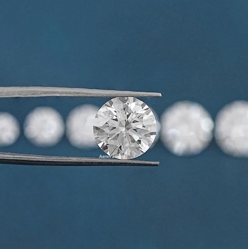 Round Cut 3 CT Lab Grown CVD Diamond VVS1 clarity Certified for Rings