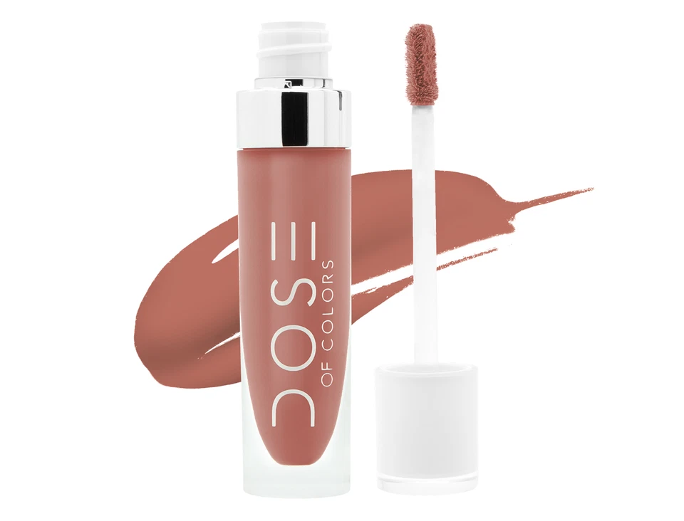 DOSE OF COLORS LIP GLOSS LIPGLOSS STAY GLOSSY ON REPEAT WARM MID TONE NUDE NEW ! - Image 1 of 4