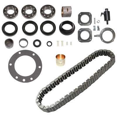 Ford Borg Warner BW1356 13-56 Transfer Case Rebuild Kit Bearings Seal Chain Pump