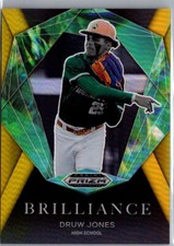 2022 Prizm Draft Picks Druw Jones Pre-Rookie RC Brilliance Gold /10
