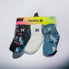 Hurley 6 Pair Ankle Socks 12-24 Months Girls And Boys Baby Infant Toddler