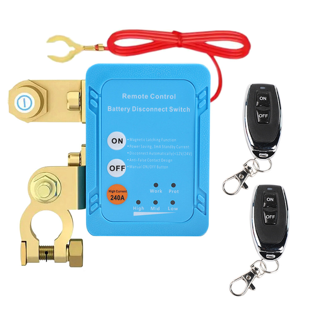12V/24V Battery Disconnect Switch Power Kill Master Isolator with Remote Control