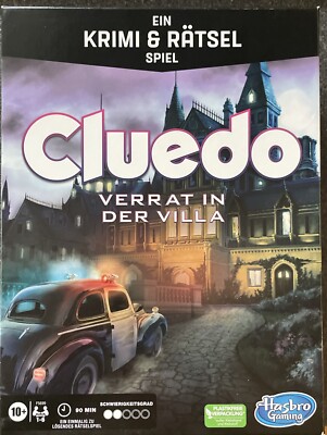 Hasbro Cluedo - Verrat in der Villa Krimi & Rätselspiel Familienspiel NEU/OVP