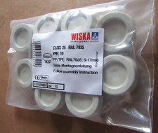 10101862 WISKA CLIXX 25mm Round Grey Cable Grommet x  5 Pkts of 10pcs so 50pcs