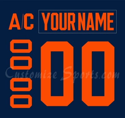 Edmonton Oilers Customized Number Kit For 2019-2025 3rd Uniform
