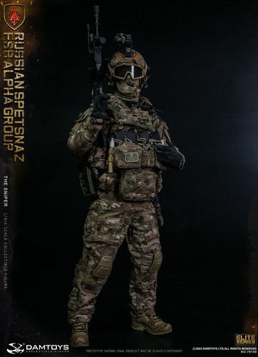 DAMTOYS 78100 1/6 Russian Spetsnaz FSB Alpha Group Sniper 12" Soldier Figure Toy - Picture 11 of 23