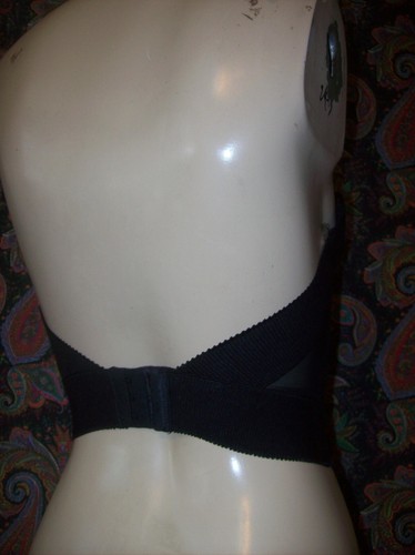 Vintage Wonderbra Satin Black Strapless Padded Corset Bustier Bra 34A - 第 6/7 張圖片