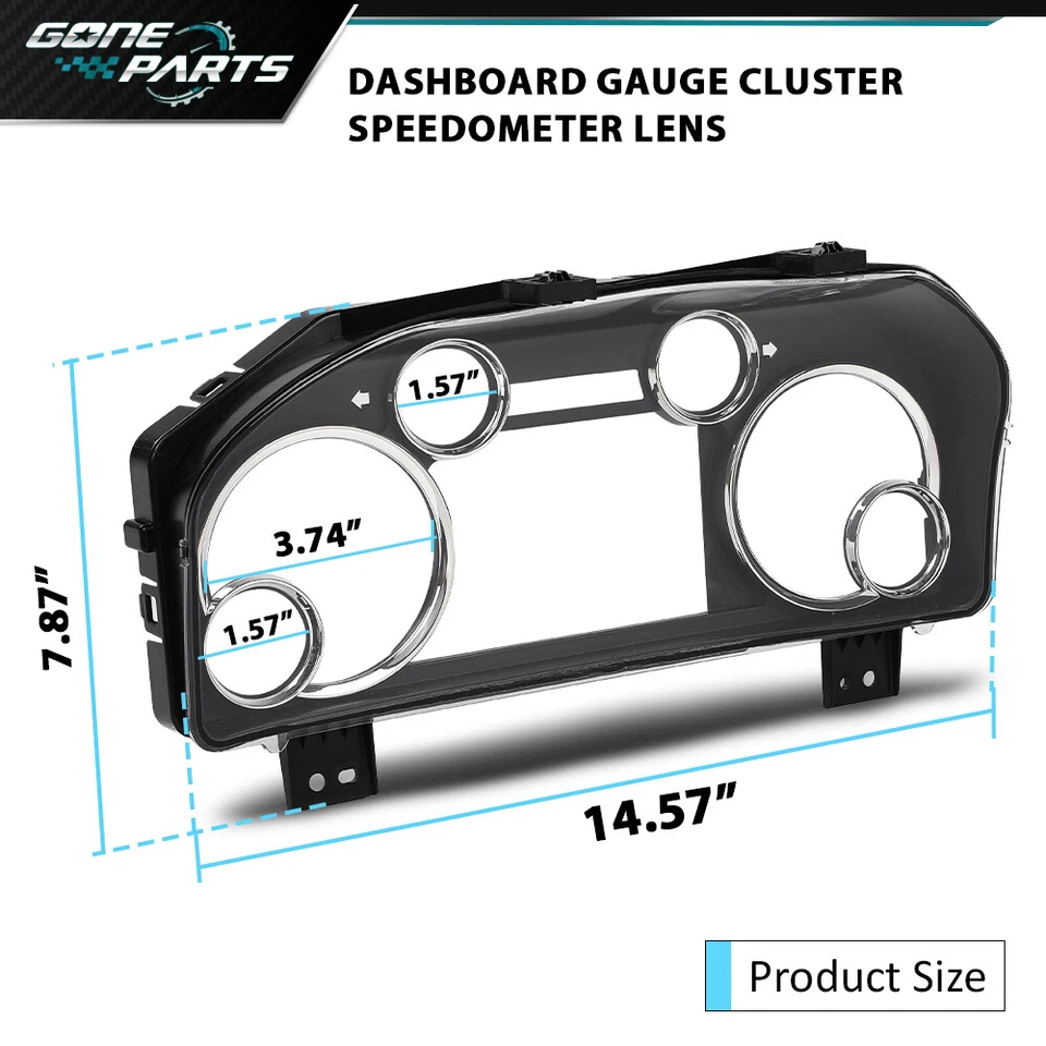 Instrument Speedometer Gauge Cluster Lens Fit For 2013-2018 Dodge Ram 1500 2500 - Image 4 of 4