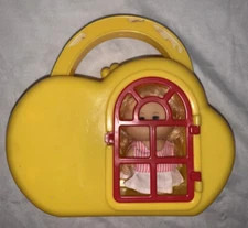 Vintage Yellow Doll House Purse 1985 Lil Playmates Unimax RARE