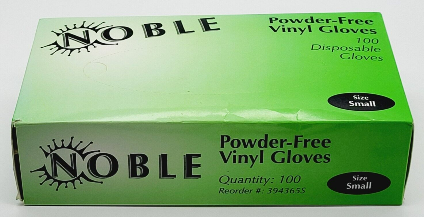 Noble Products PowderFree Disposable Vinyl Gloves for Foodservice