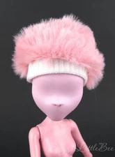 Cotton Candy Pink Fluffy Winter Hat Fits G1 G2 G3 Monster High dolls