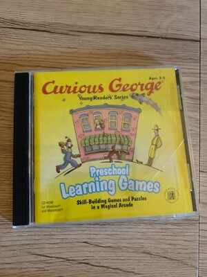 Curious George preschool learning games       tested VINTAGE PC GAMES~ Shelf00K