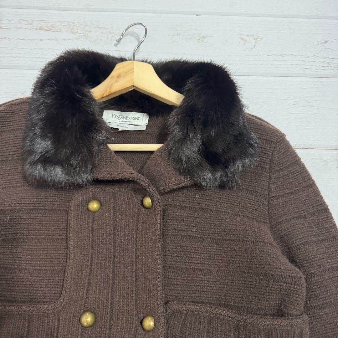 SAINT LAURENT Giacca maglia YSL Rive Gauche Tom Ford epoca doppiopetto 45 cm S usata dal Giappone