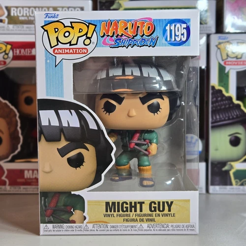 Funko Pop! Naruto Shippuden: Might Guy Figure #1195 And Pop Protector